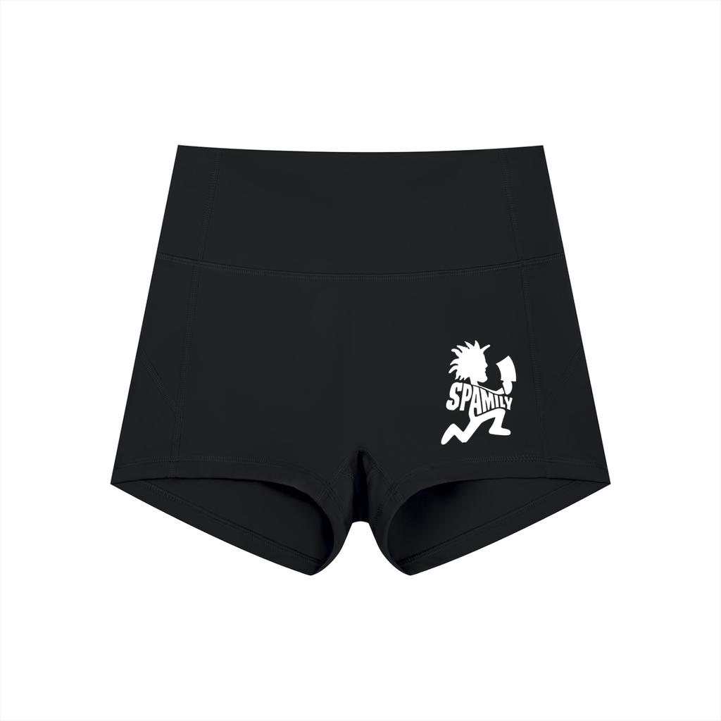 SPAM MAN Women’s High-Waist Yoga Shorts