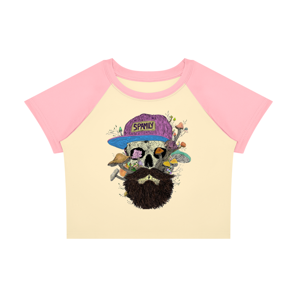 SHROOM SKULL (H1GHTY ARTWORK)  Color Block Baby T-Shirt