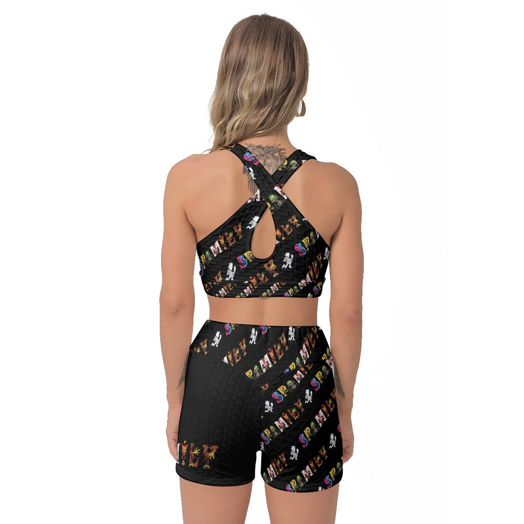 All-Over Print Women's Sports Bra Suit