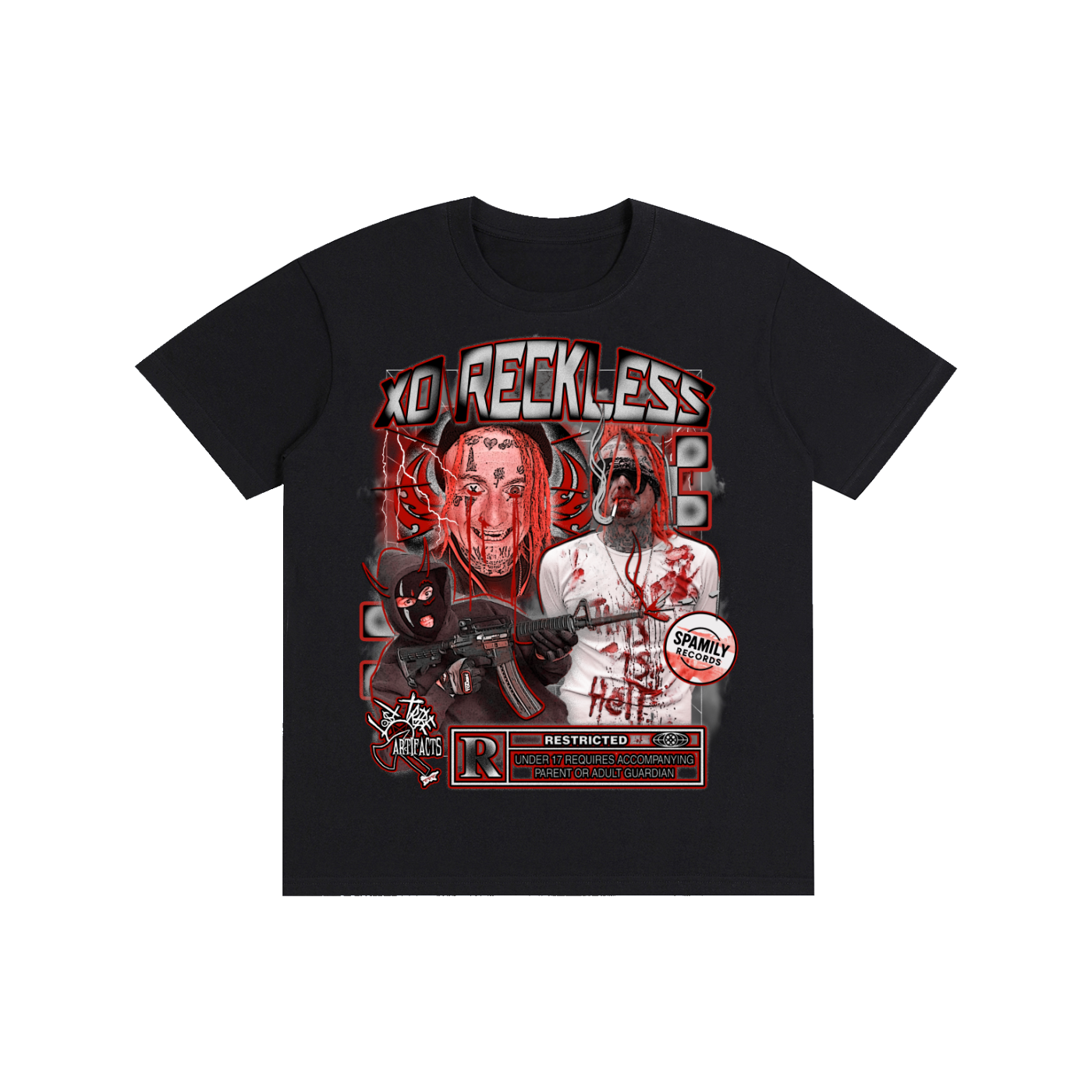 XO RECKLESS - RESTRICTED Pure Cotton Unisex T-Shirt