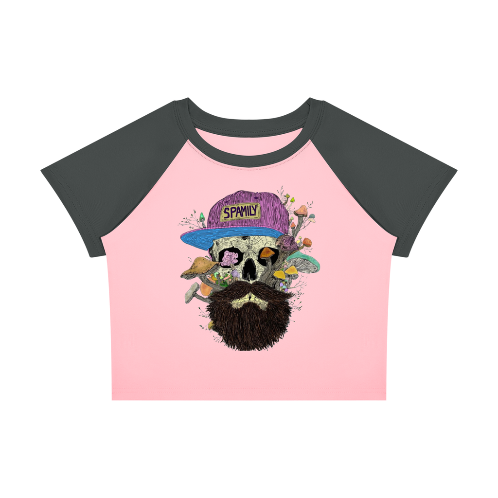 SHROOM SKULL (H1GHTY ARTWORK)  Color Block Baby T-Shirt
