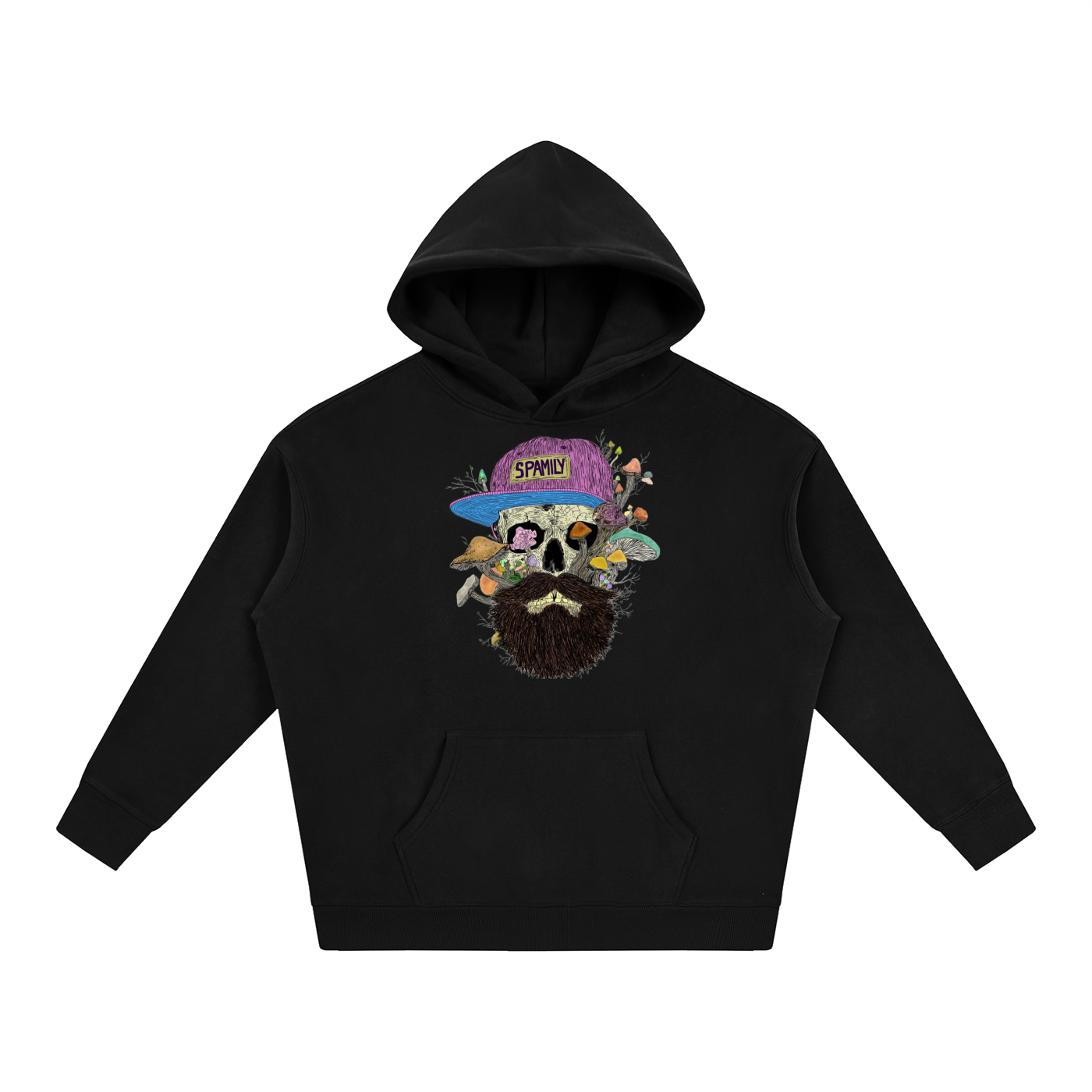 ZP Spam Skull Oversized Fleeced Hoodie
