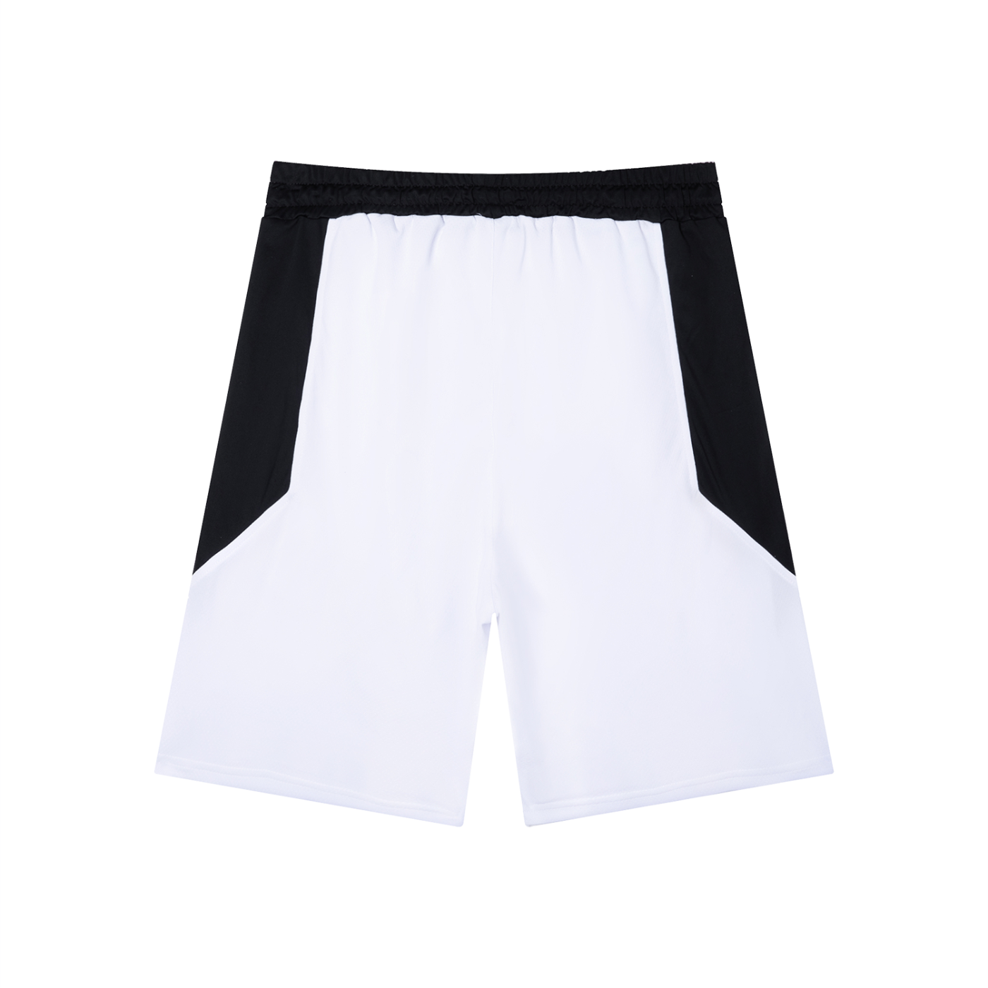 Black On White Men's Drawstring Gathering Shorts