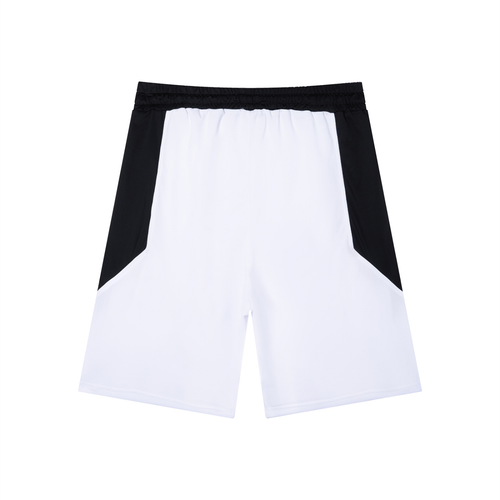 Black On White Men's Drawstring Gathering Shorts