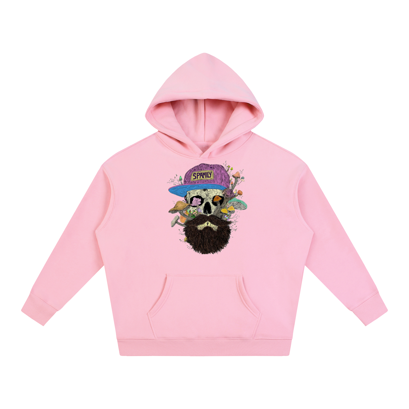 ZP Spam Skull Oversized Fleeced Hoodie