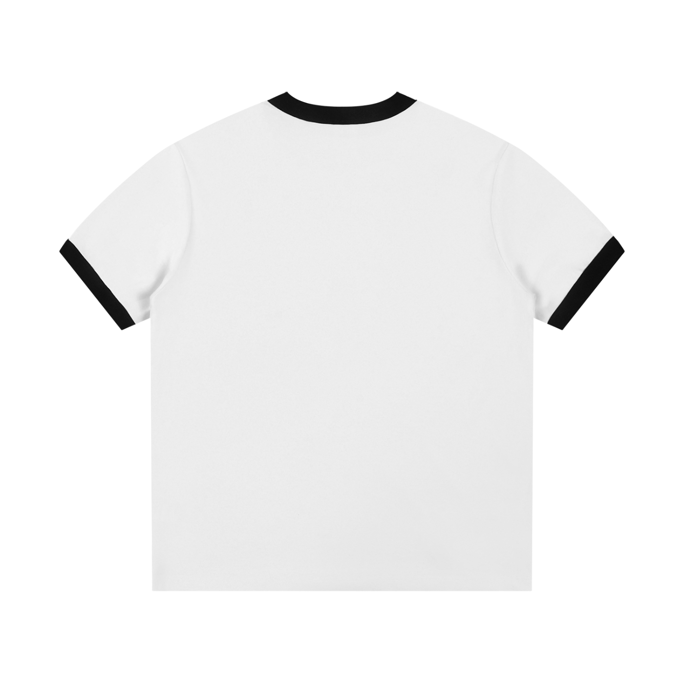 Spamily World Order Contrast Edge Ribbed Crewneck T-Shirt