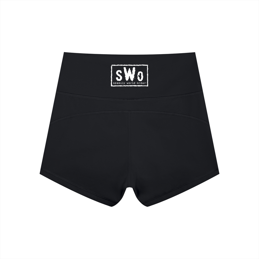SPAM MAN Women’s High-Waist Yoga Shorts