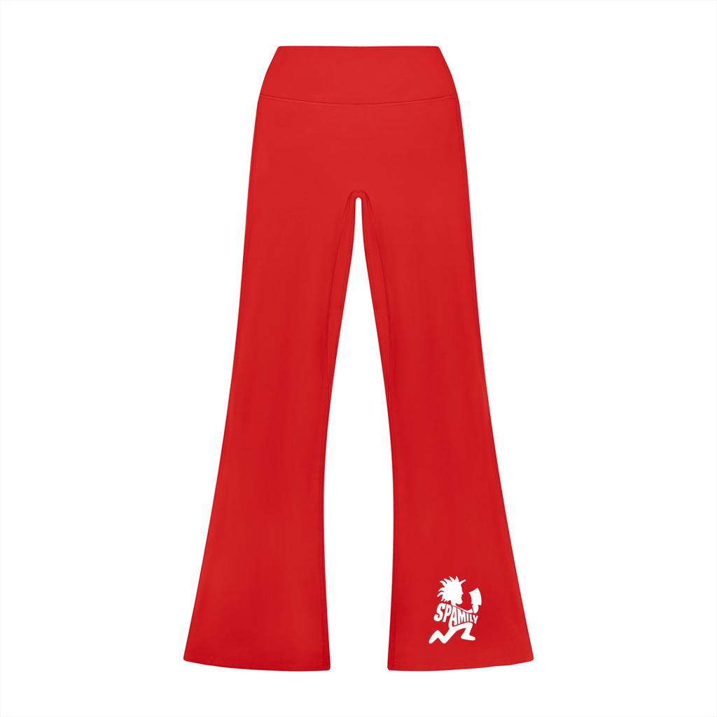 SPAM MAN Women’s High Rise Flared Leggings